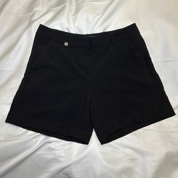 White House Black Market Dress Shorts Tailored Fit Cuffed Hem Black Women’s US 0 - Picture 4 of 13